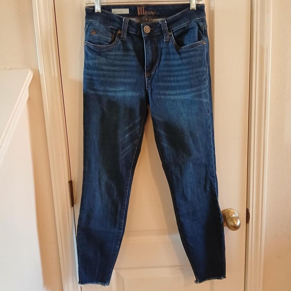 Kut from the Kloth Carlo ankle skinny dark wash skinny jeans 2 classic basic
